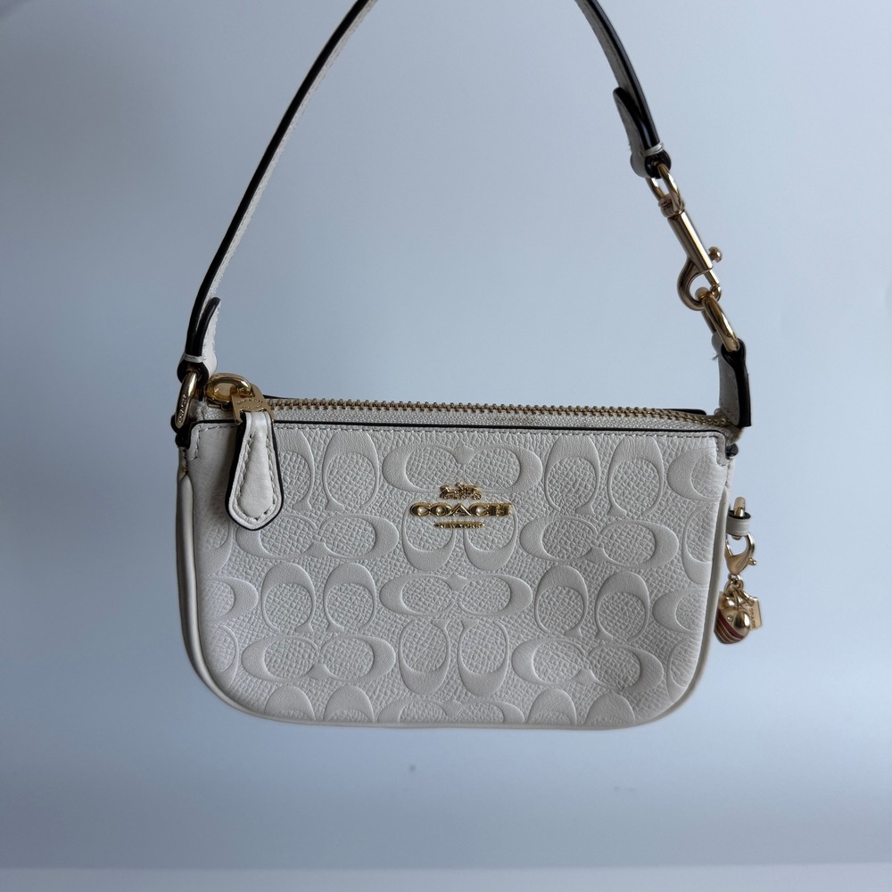 Coach Nolita 15 Chalk Embossed Leather Mini Shoulder Bag CF549